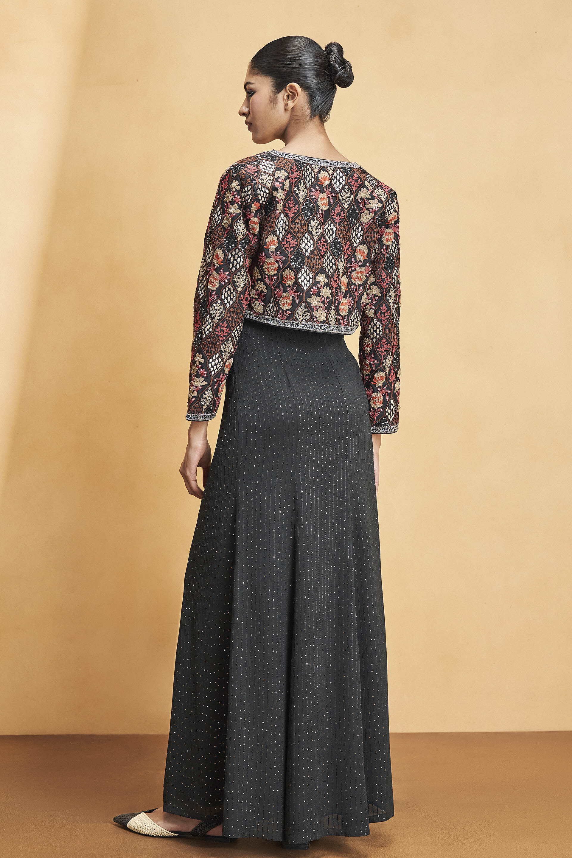 Ixora Embroidered Jacket - Black, Black, image 3